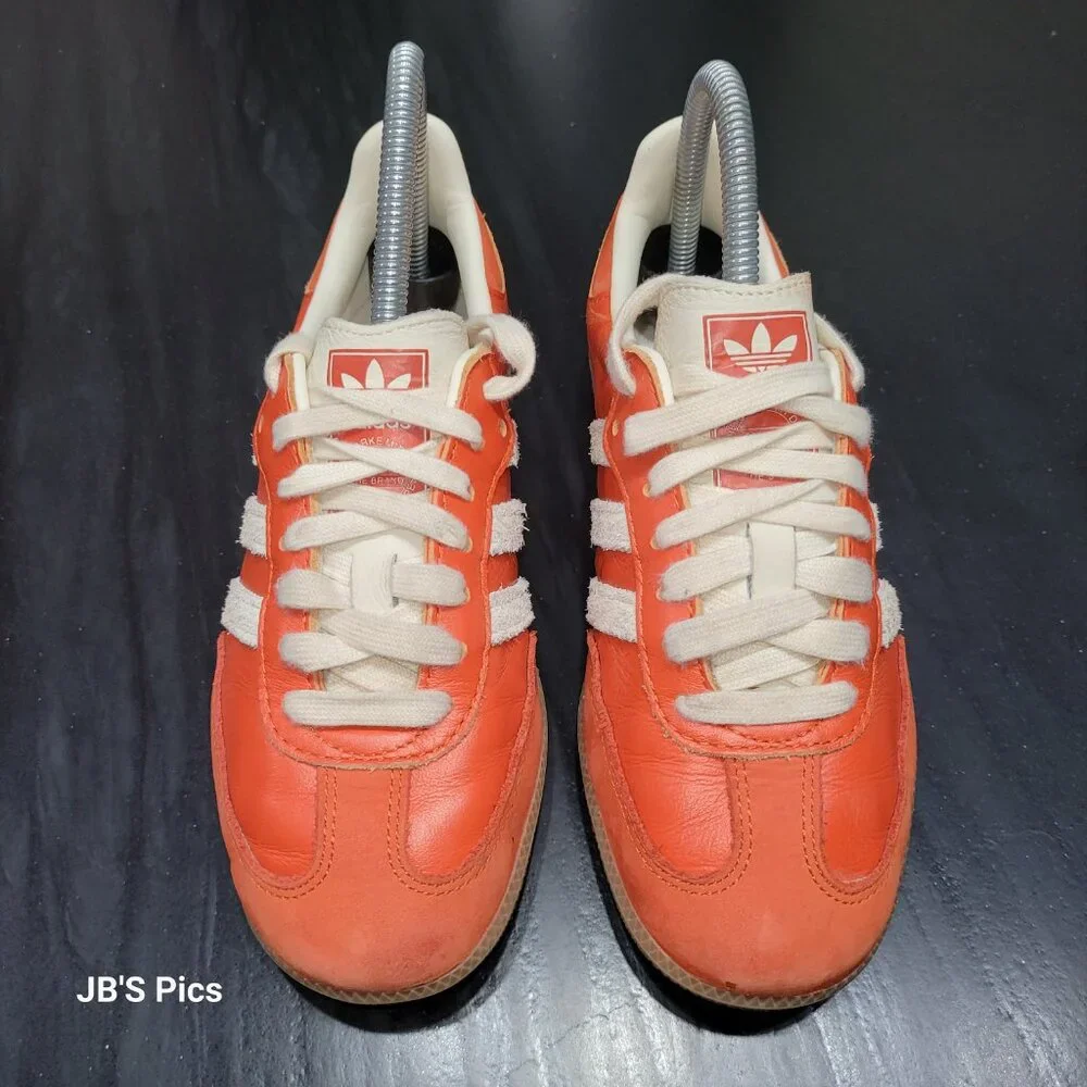 Adidas Samba OG Originals Women's Collegiate Orange & Cream White Gum Sneakers - Picture 15 of 16